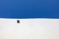 background of white wall with blue sky as harmonic composition Royalty Free Stock Photo