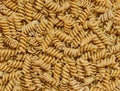 Background of wholemeal pasta. Royalty Free Stock Photo