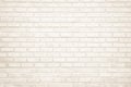 Background of wide cream brick wall texture. Old brown brick wall concrete or stone wall textured, wallpaper limestone abstract Royalty Free Stock Photo