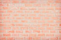 Background of wide old red brick wall texture. Old Orange brick wall concrete or stone wall textured, wallpaper limestone abstract Royalty Free Stock Photo