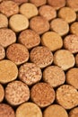 Background from wine corks closeup. Royalty Free Stock Photo