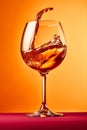 background wine liquid red party glass concept alcohol closeup gradient drink. Generative AI.