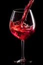 winery alcohol background red liquid party glass wine gradient closeup drink. Generative AI.