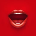 Background of Womans mouth with open lips.