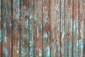 Background from wooden boards with peeling paint top view. Royalty Free Stock Photo