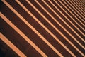Background of wooden planks arranged diagonally, Diagonal boards with light incidence. Format-filling view of diagonally arranged Royalty Free Stock Photo