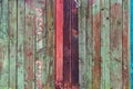 Background from wooden strips of different colors. Painted wooden background. Multicolored background. Royalty Free Stock Photo
