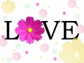 Background with word love