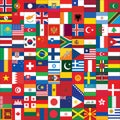 Background with world flag icons Royalty Free Stock Photo