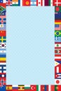 Background with world flags frame Royalty Free Stock Photo