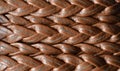 Background of a woven leather strap close-up Royalty Free Stock Photo