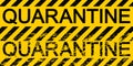 Background yellow black stripes sign symbol quarantine zone area Stop Coronavirus covid nCoV , vector quarantine Royalty Free Stock Photo