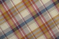 Blue and Beige Plaid Royalty Free Stock Photo