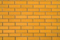Background with yellow bricks wall for interior design Royalty Free Stock Photo