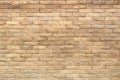 Background of yellow facing bricks. Bricks relief close up Royalty Free Stock Photo