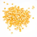 Background of yellow maize corn kernels ready for making popcorn Royalty Free Stock Photo