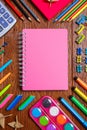 The background for your postcard is back to school Royalty Free Stock Photo