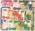 Background of Zambia kwacha banknotes Royalty Free Stock Photo