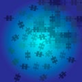Background scattering puzzle blue color