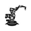 Backgrounds abstract Vector robotics, robot hand, robot icon