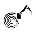 Backgrounds abstract Vector robotics, robot hand, robot icon