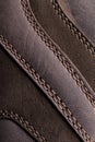 backgrounds of leather boots stitched with thread Royalty Free Stock Photo