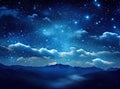 backgrounds night sky with stars and moon and clouds. Elements of this image furnished by NASA Created with Generative