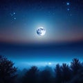 backgrounds night sky with stars and moon and Elements of this image furnished by NASA Created with