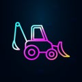 Backhoe equipment nolan icon. Simple thin line, outline vector of consruction machinery icons for ui and ux, website or mobile Royalty Free Stock Photo