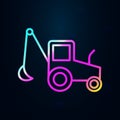 Backhoe equipment nolan icon. Simple thin line, outline vector of consruction machinery icons for ui and ux, website or mobile Royalty Free Stock Photo