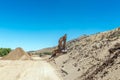 Backhoe loaders clearing sand from Boegoeberg Dam canal