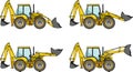 Backhoe loaders. Heavy construction machines