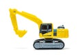 Backhoe Toy  Car on White Background Royalty Free Stock Photo