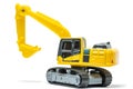 Backhoe Toy  Car on White Background Royalty Free Stock Photo