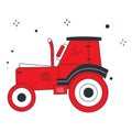 Backhoe, Tractor, Agriculture, Farming Vector Icon