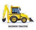 Backhoe tractor, excavator or bulldozer loader Royalty Free Stock Photo