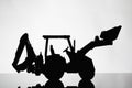 Backhoe tractor silhouette