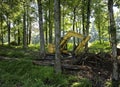 A Backhoe in the Woods During a Clearing