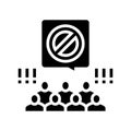 backlash people glyph icon vector illustration