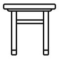 Backless chair icon outline vector. Home garden interior
