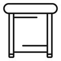 Backless chair icon outline vector. Outdoor furniture