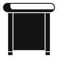 Backless chair icon simple vector. Outdoor furniture