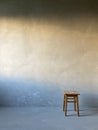 Wooden stool in room Royalty Free Stock Photo