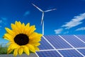 New Energy, Solar Energy and Wind Power Royalty Free Stock Photo