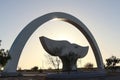 Backlight view of the monument called \