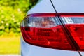 Backlight of white car Royalty Free Stock Photo