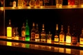 backlighted bottles club bar background Royalty Free Stock Photo