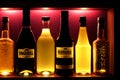 backlighted bottles club bar background Royalty Free Stock Photo