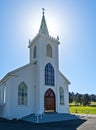 Backlighting, church in Bodega, California Royalty Free Stock Photo