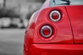 The backlights of an red Italian sport car from the 90s Royalty Free Stock Photo